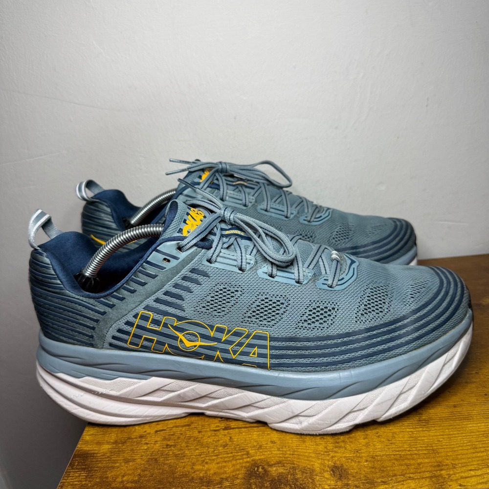 Hoka Bondi 6 Running Shoes Mens Size 13 2E Wide Blue 1019271 LMCB